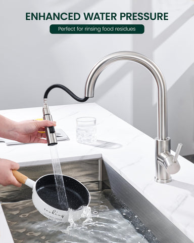 HEISOK high-pressure spray tackles stubborn residues on pots and sinks