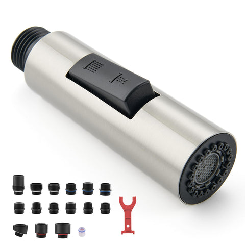 HEISOK metal faucet head in brushed nickel for durable kitchen use