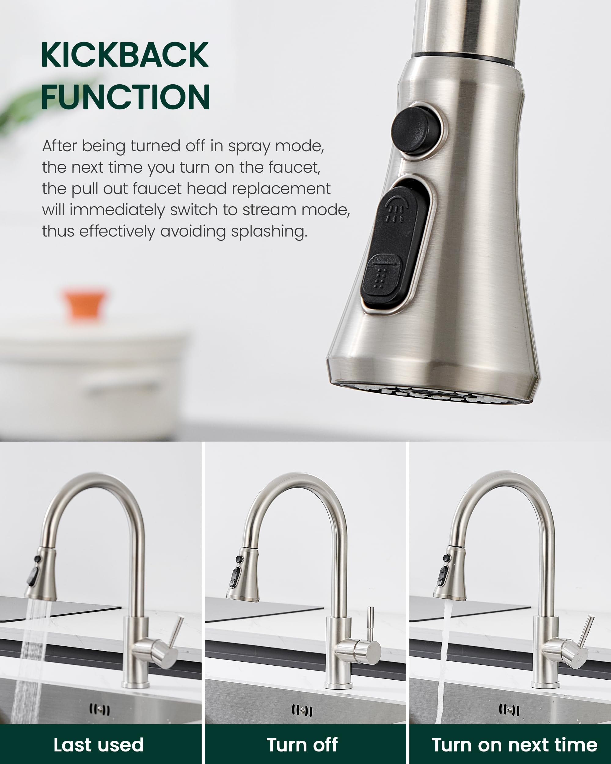HEISOK pause function enables instant water control during cleaning