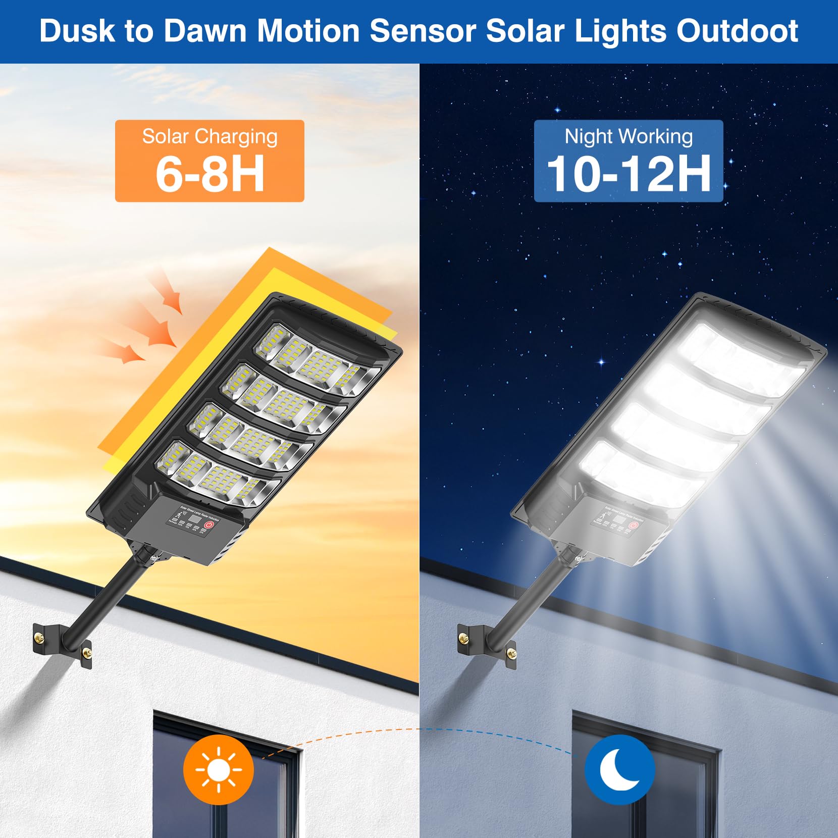 Heisolcool 60,000-lumen flood light delivers broad outdoor coverage.