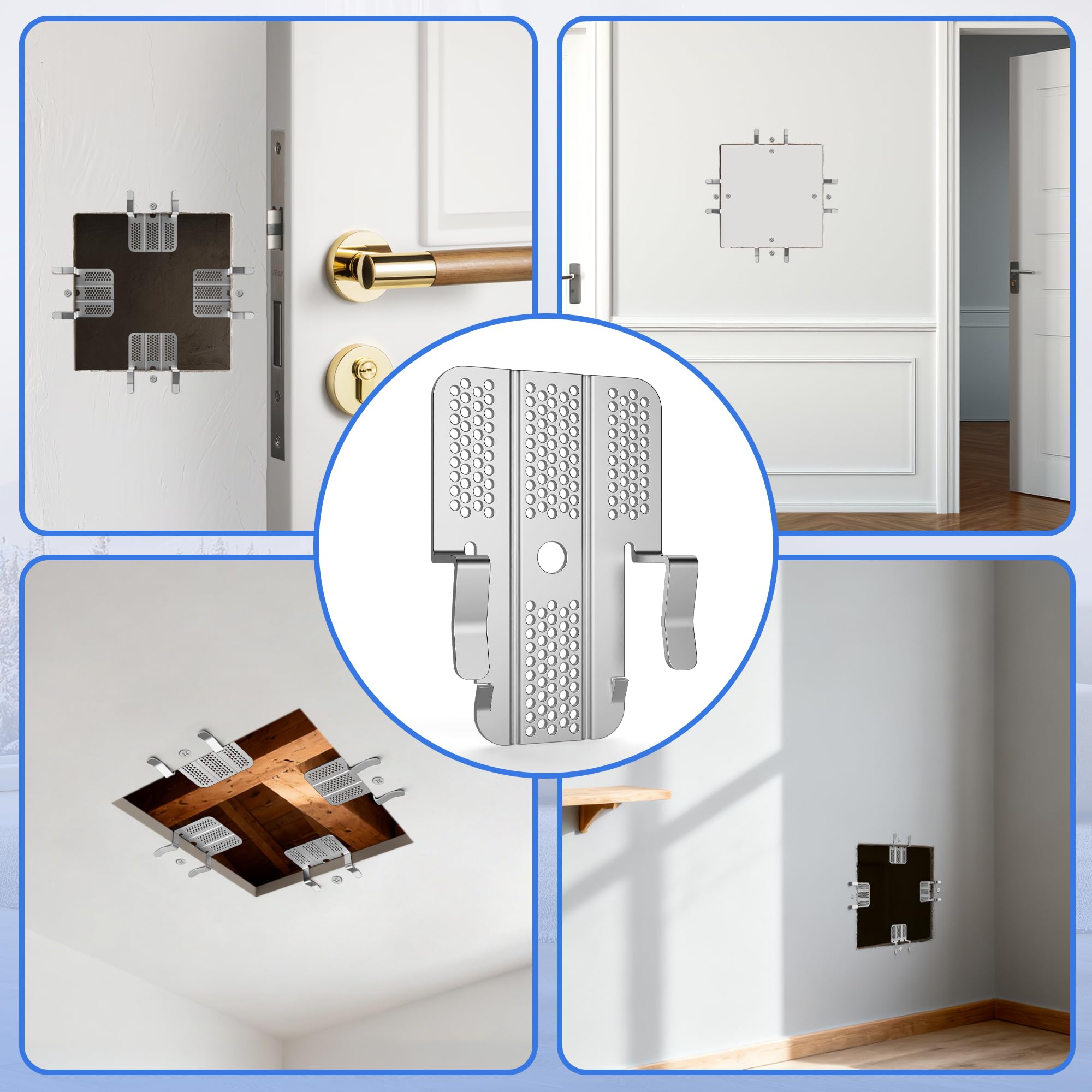 HEIWUKONG drywall-clip-tabs-notches features detachable tabs for quick patching.