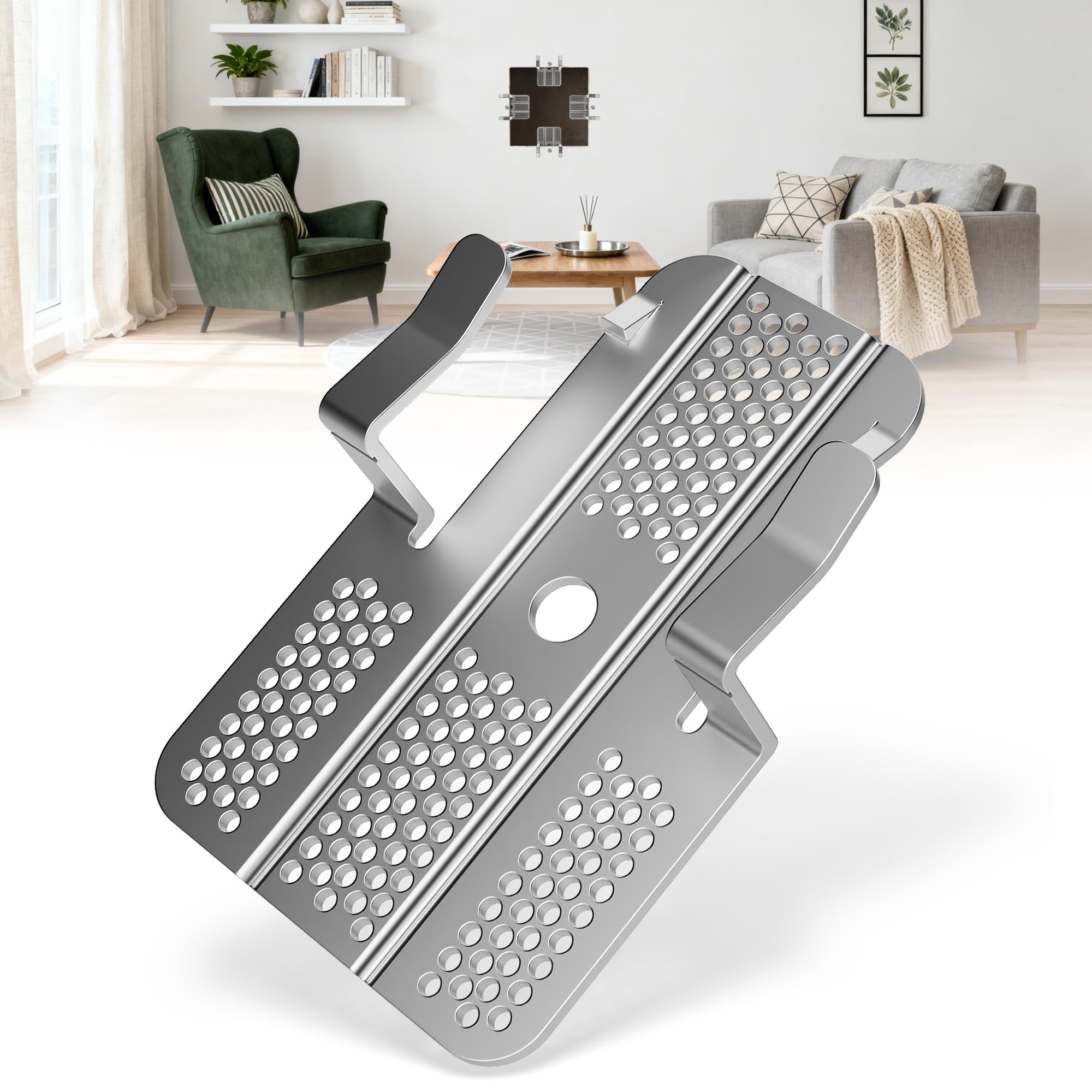 HEIWUKONG drywall repair clip kit with 52 clips for quick, secure patches.