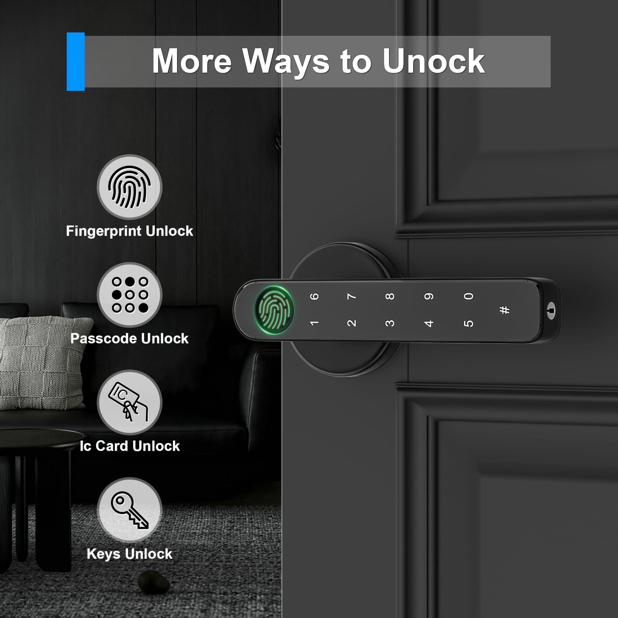 HEIXSMT fingerprint sensor 508dpi enables fast unlock from any angle.