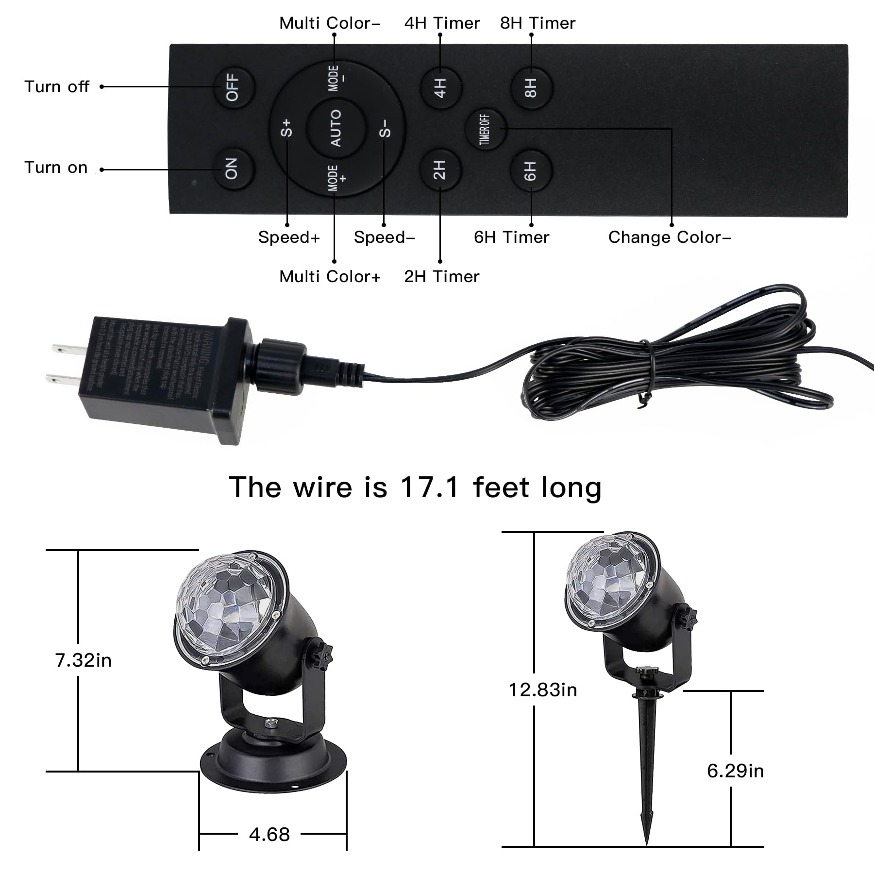 Hekation ground spikes and brackets allow flexible placement for decorations