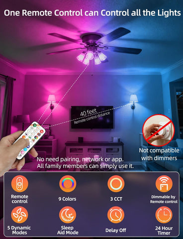 HEKEE tunable white bulb from warm to daylight for reading or work