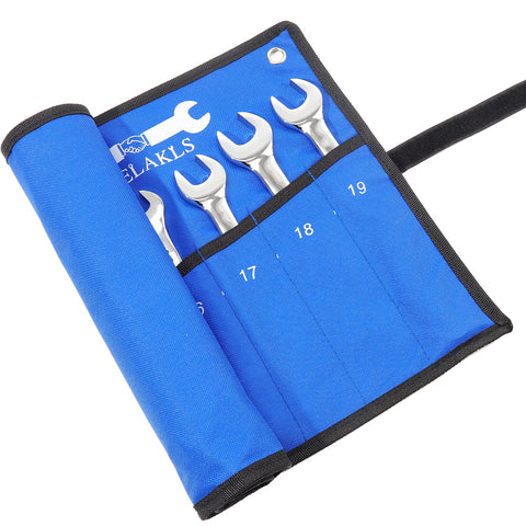 HELAKLS car trunk tool organizer showing portable roll ready for on-the-go jobs.