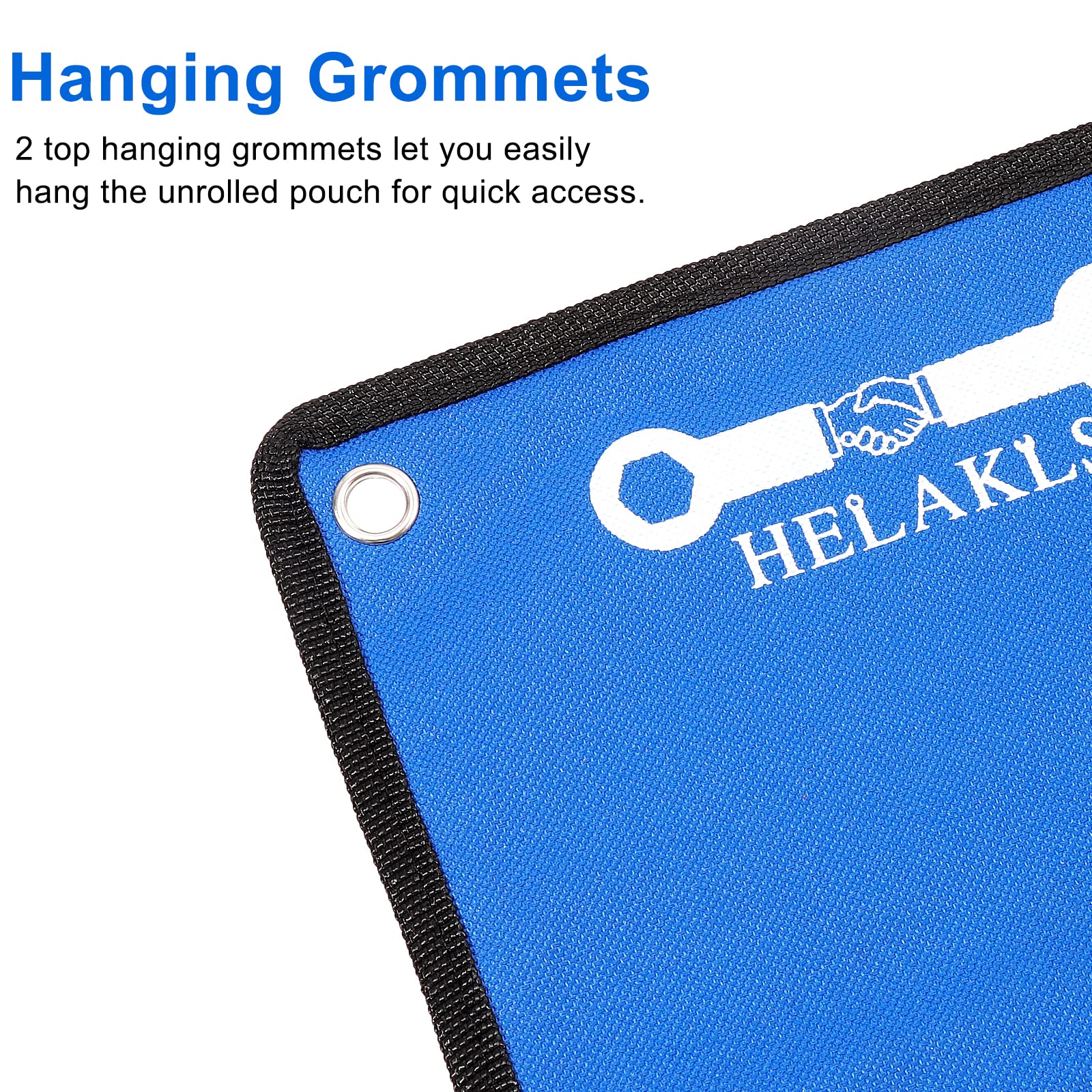 HELAKLS wrench roll folded-compact for space-saving storage and easy transport.