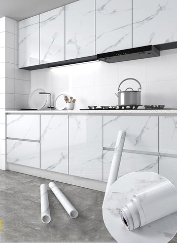 HELLKIT countertop marble wallpaper for kitchen upgrades and durable protection