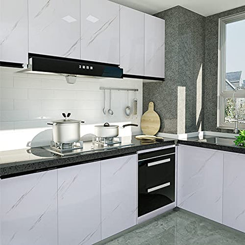 HELLKIT glossy marble wallpaper on wall for premium interior look