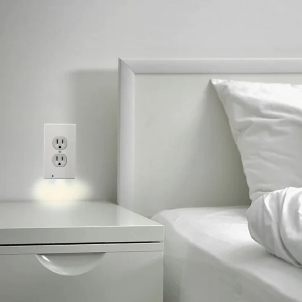 Hello Light easy-install-no-wires design snaps in quickly over a standard outlet.