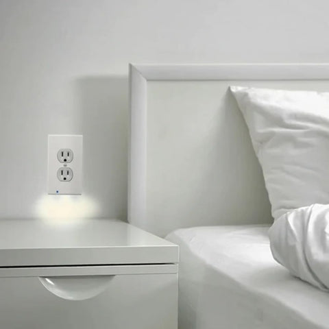 Hello Light easy-install-no-wires design snaps in quickly over a standard outlet.