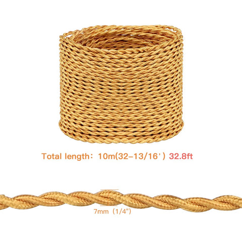 Helunsi 18 gauge two-conductor cloth wire ideal for DIY lamp and fixture repairs.