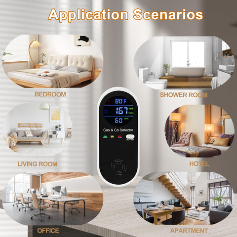 Hembisen detectors shown in home and RV scenarios for versatile safety.