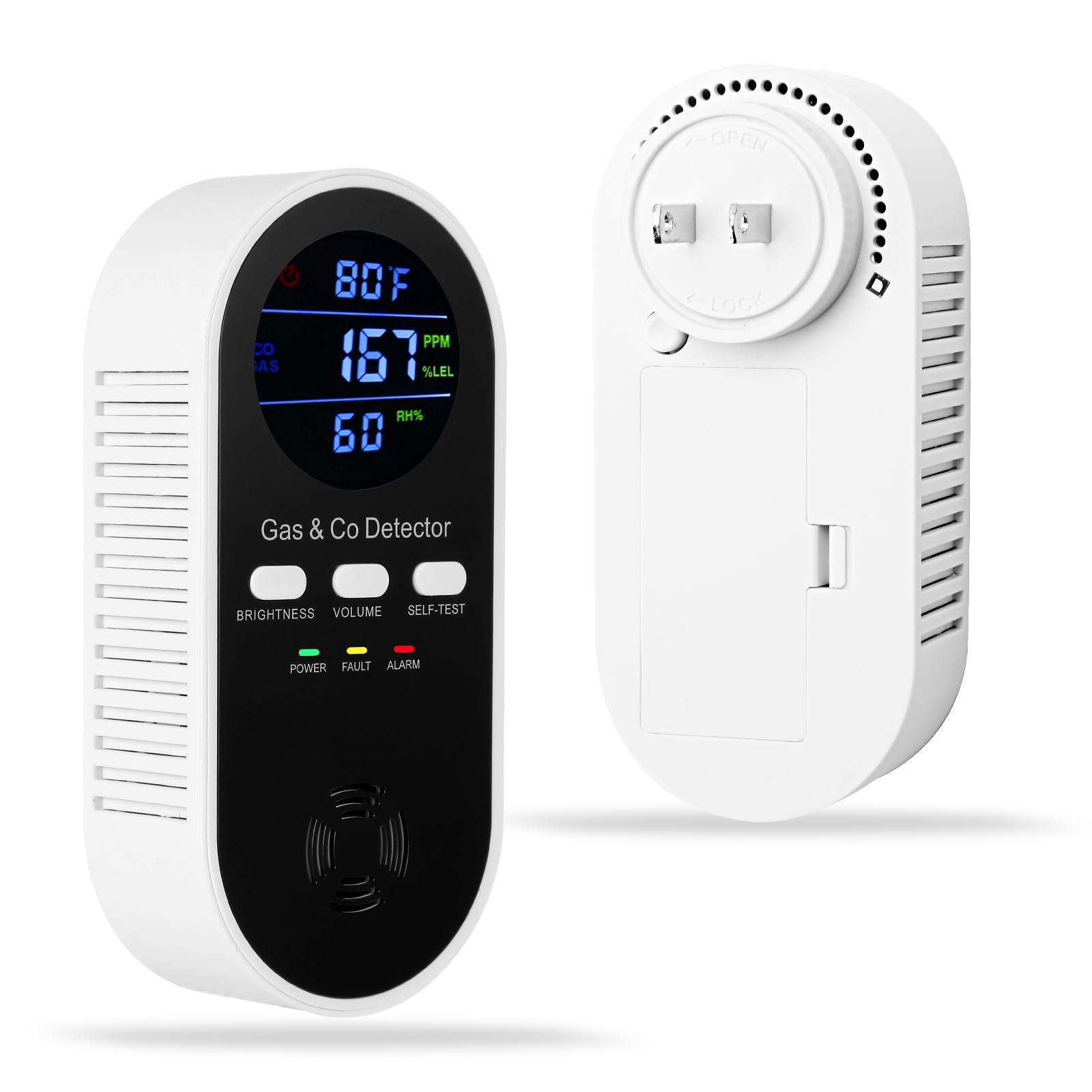 Hembisen 5-in-1 detector front panel with clear indicators for quick safety checks.