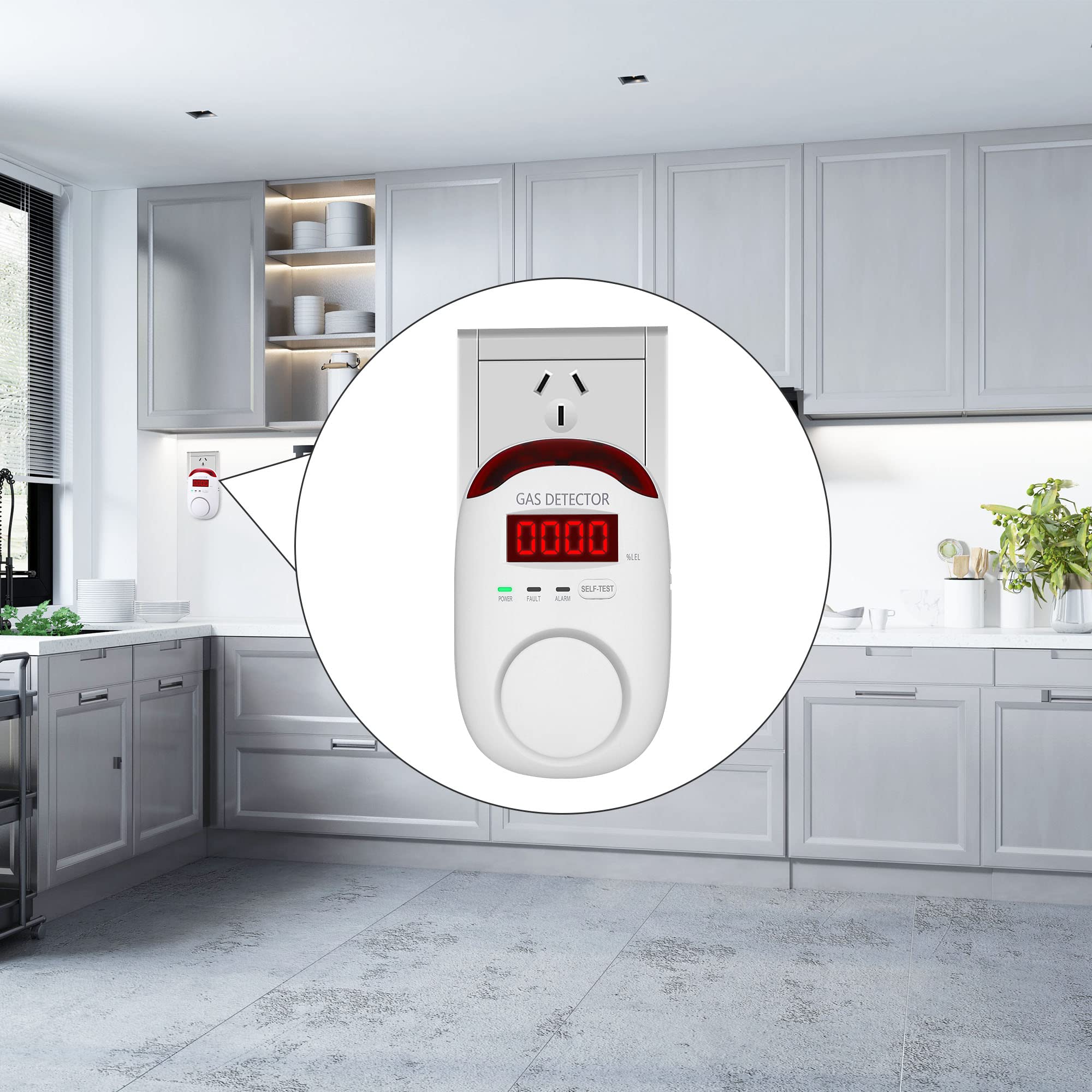 Hembisen 85dB alarm and LCD display indicating gas concentration