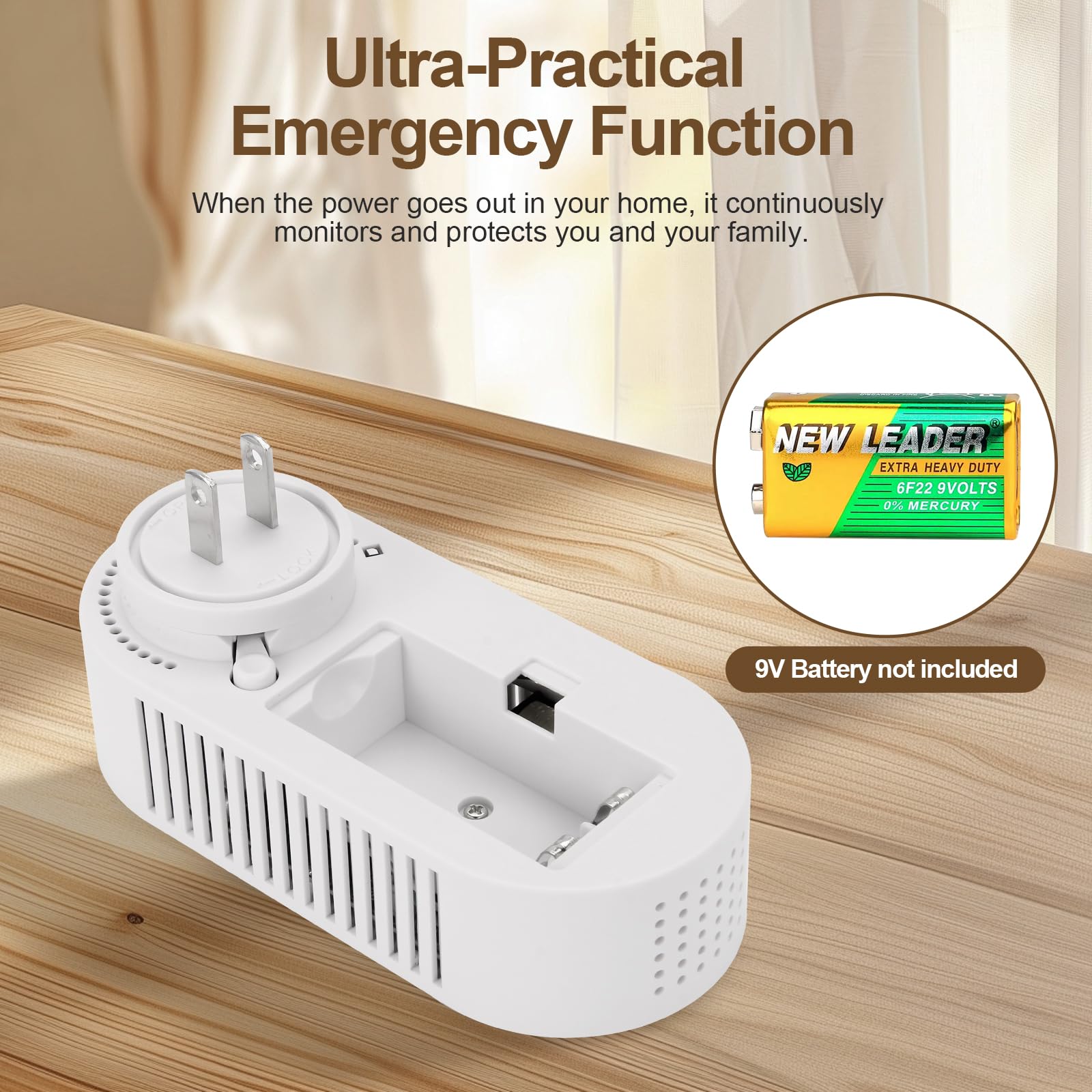 Hembisen CO detector with digital display presents live carbon monoxide and gas data.