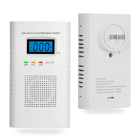 Hembisen CO and gas detector front view with dual sensors for safer home monitoring.