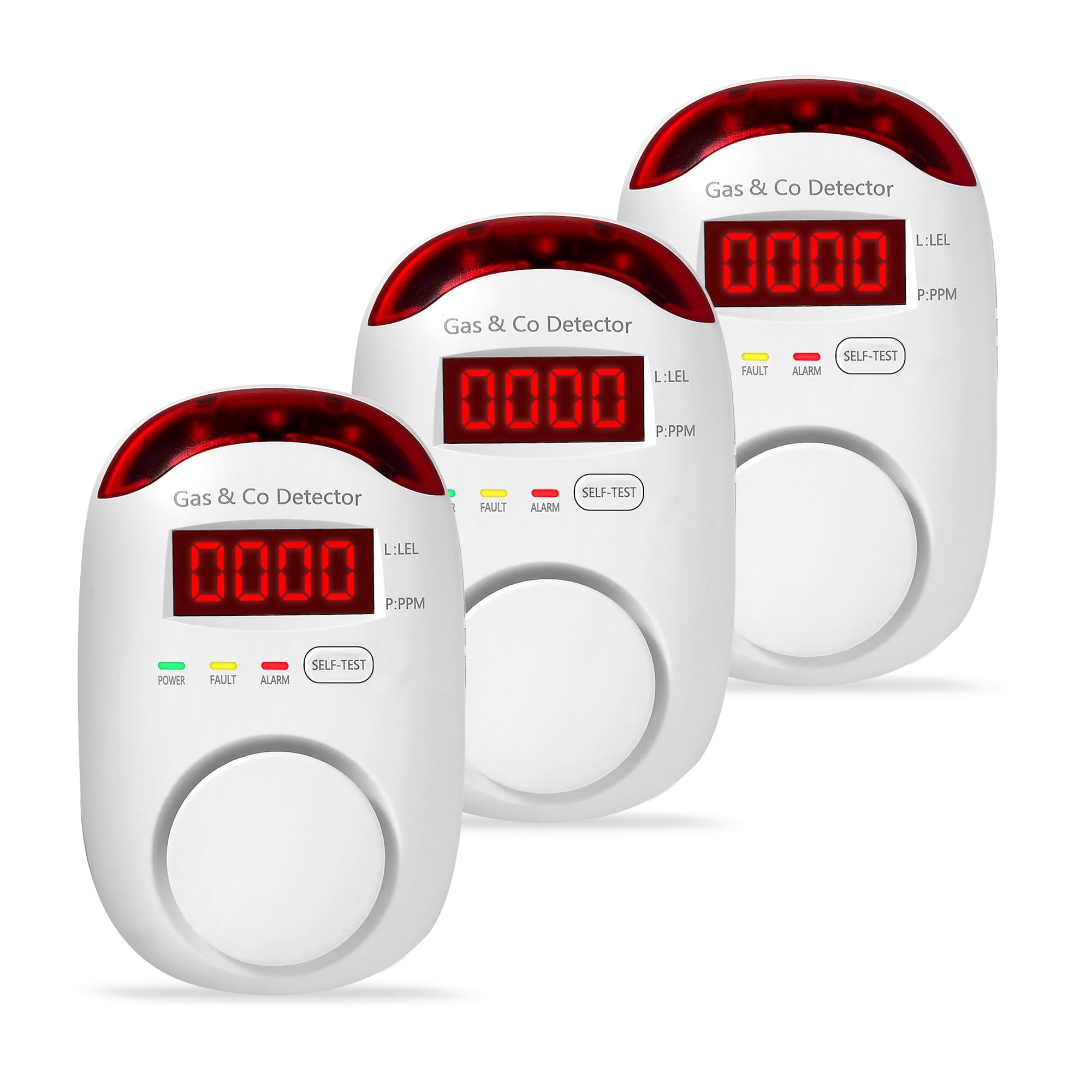 Hembisen gas and CO detector with digital display for clear readings.