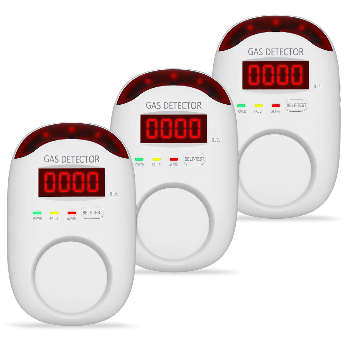 Hembisen natural gas detector with front display for quick readings