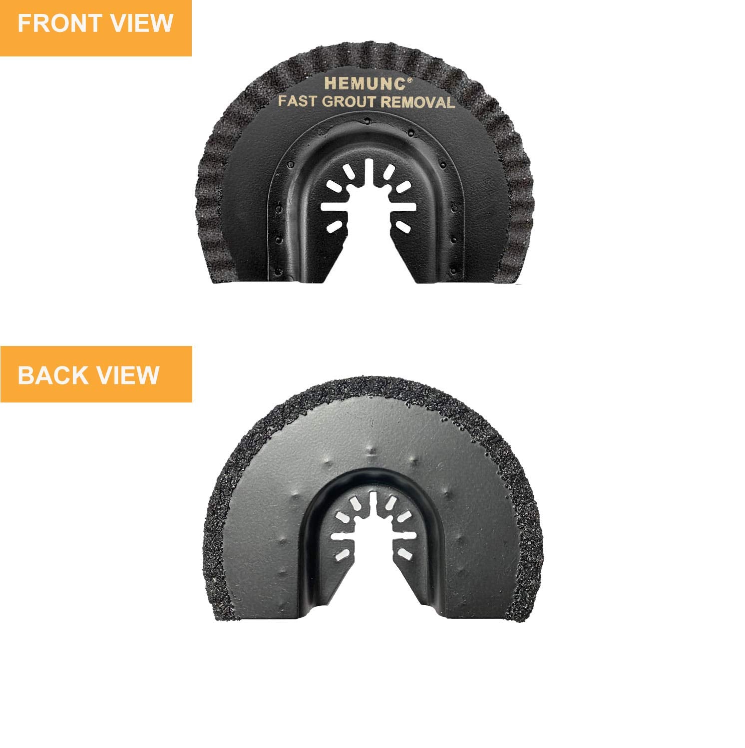 HEMUNC carbide technology blade delivers durable performance for grout removal.