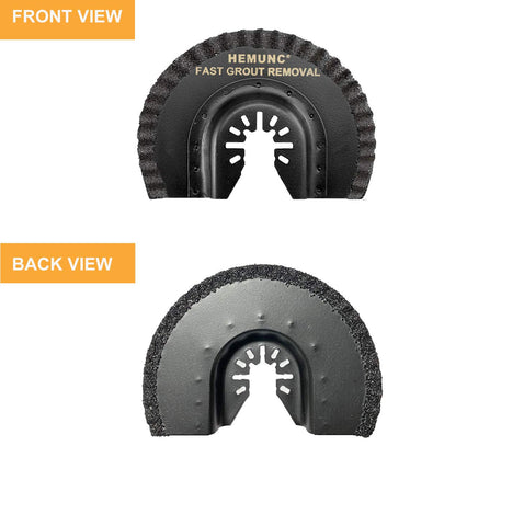 HEMUNC carbide technology blade delivers durable performance for grout removal.