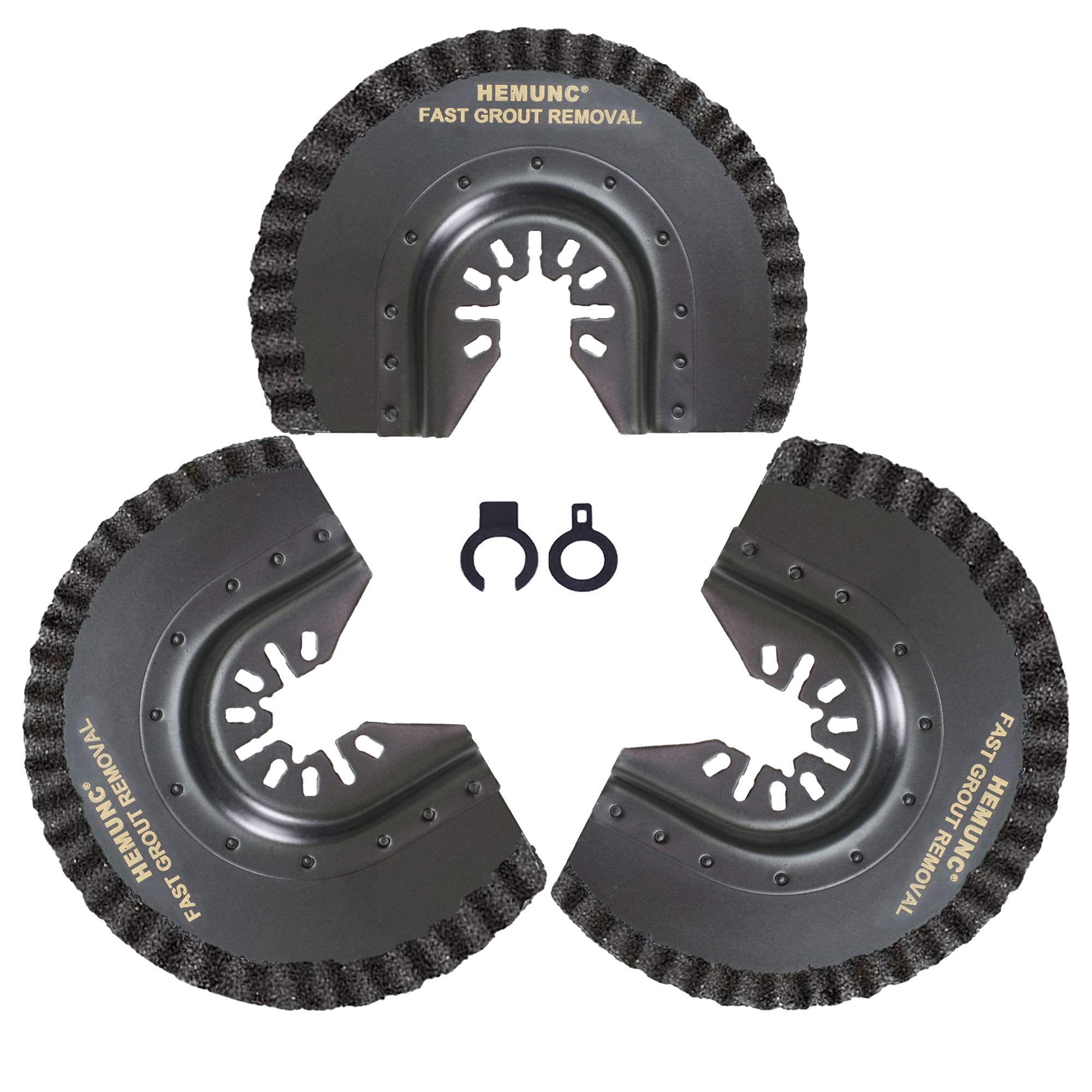 HEMUNC grout removal blade half-moon carbide for fast joints cutting.