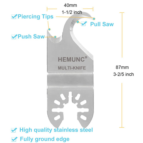 HEMUNC hook blade for carpet cutting makes trimming effortless and precise.