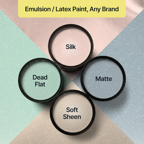 Hemway glitter paint additive colorfast-resilience preserves shine outdoors.