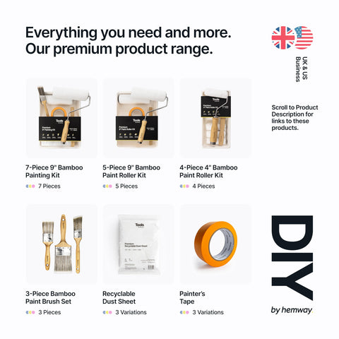 Hemway paint buffing pads packaged white, colorfast design protects surfaces.