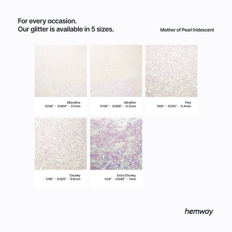 Hemway professional glitter finish helps achieve a high-end look with ease.