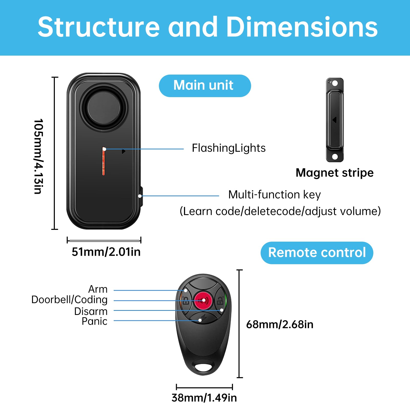 HENDUN diverse chimes provide flexible notification tones for different spaces.
