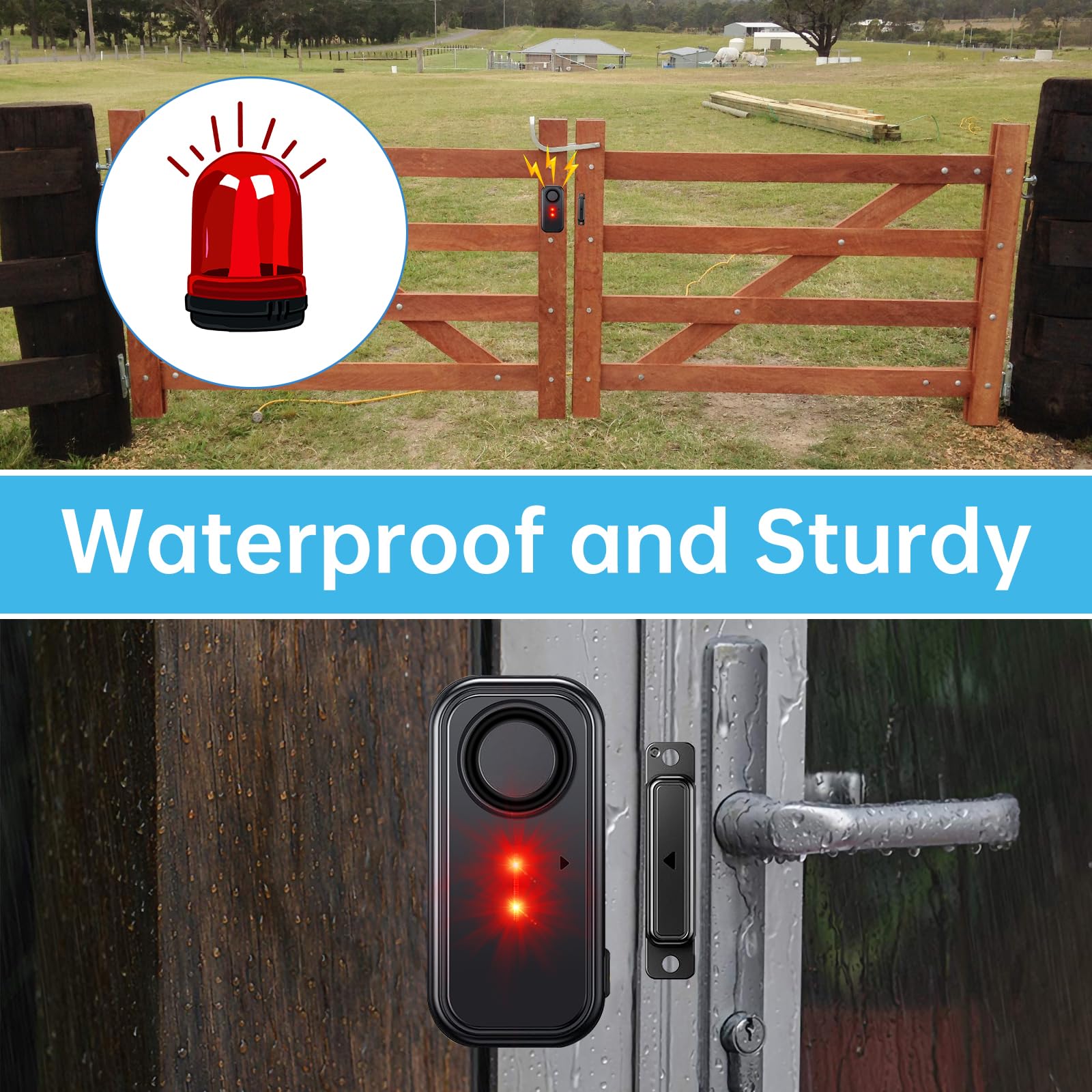 HENDUN alarm unit serves as the central alert hub for your home security.