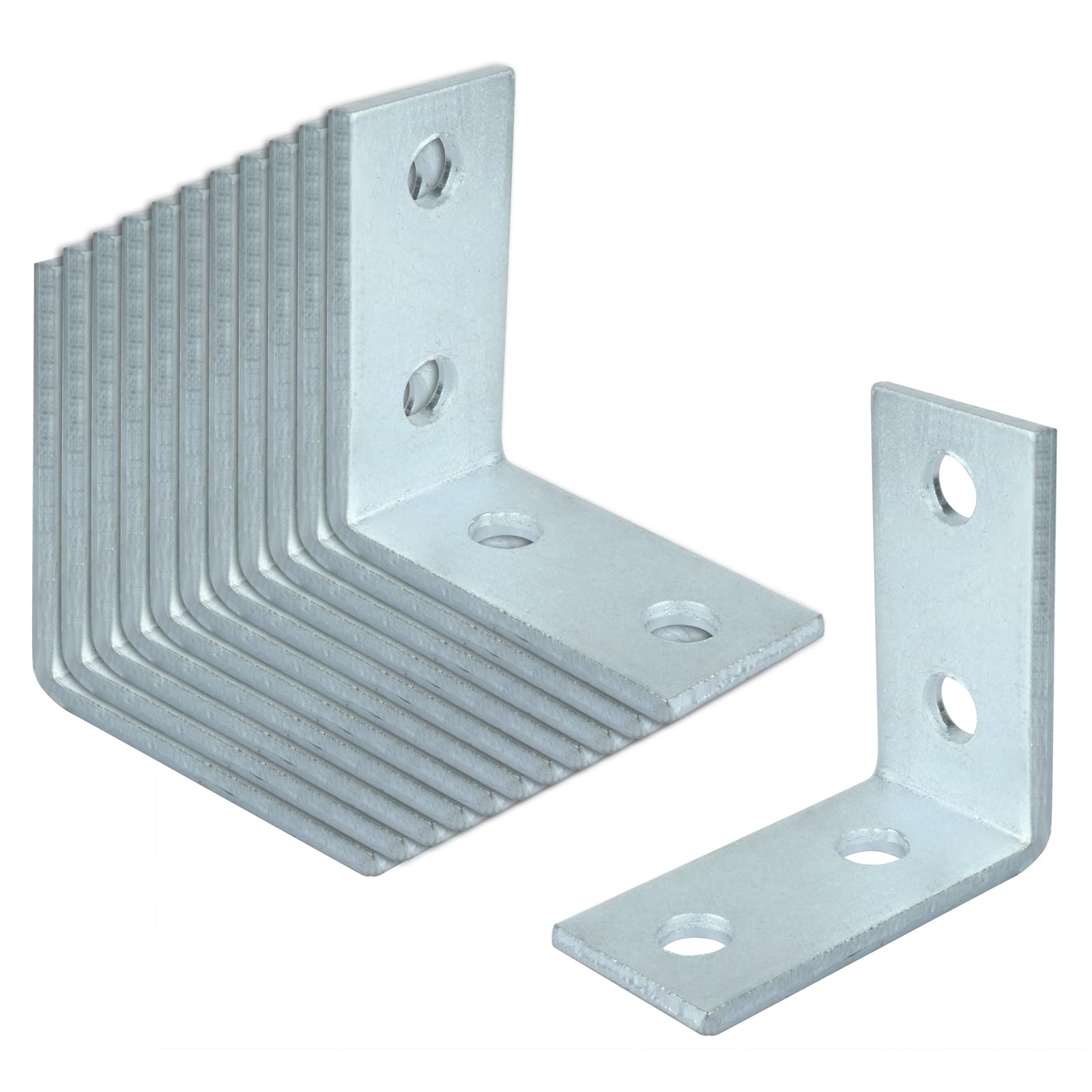 Heneng 12-piece four-hole L-shaped bracket for 1-5-8-inch strut, durable connection.