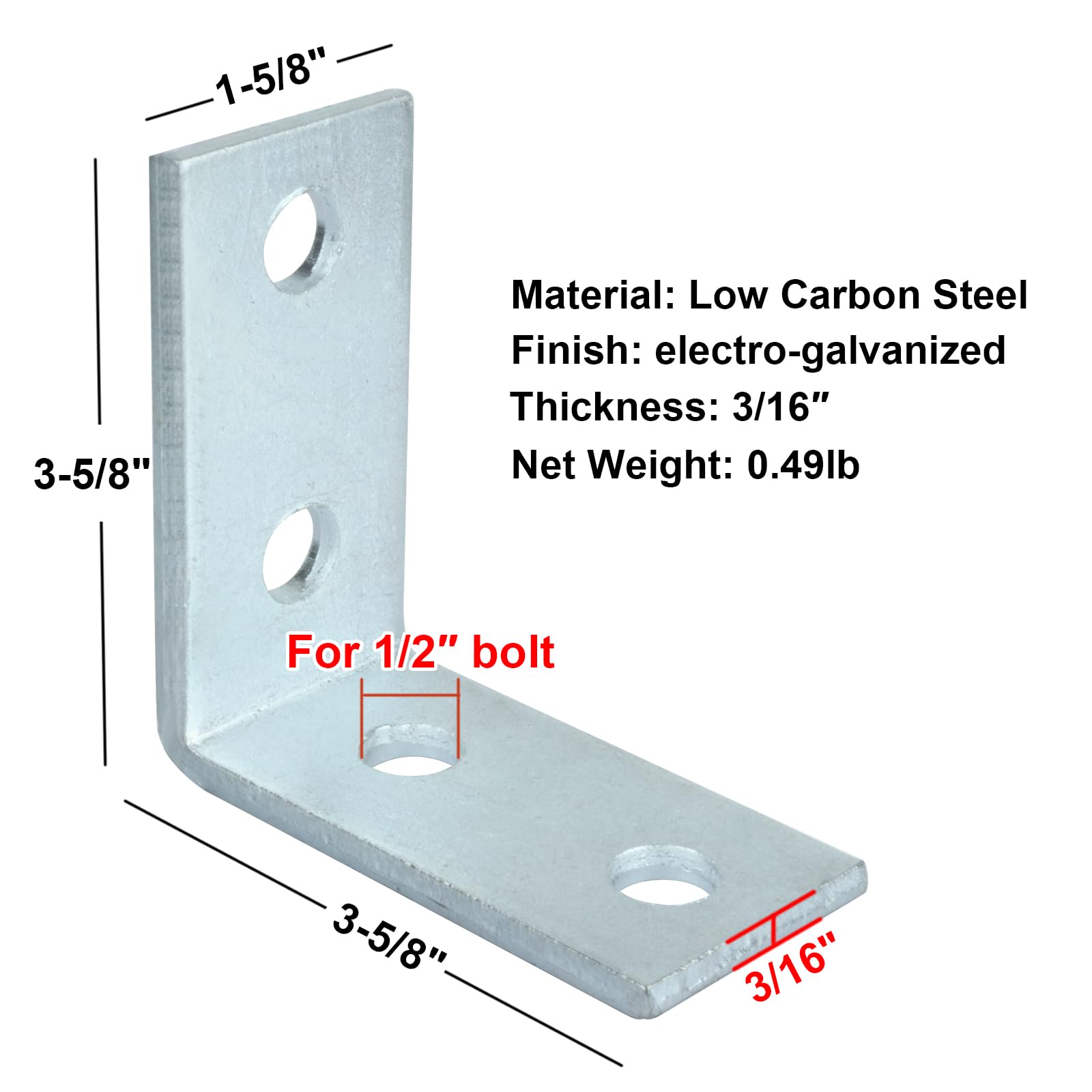 Heneng 90-degree L-shape connector bracket for strong frame assembly.