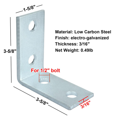 Heneng 90-degree L-shape connector bracket for strong frame assembly.