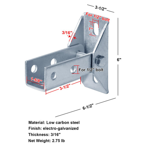 Heneng strut hinged base bracket with 180° adjustability supports versatile frame setups.