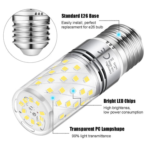HengBo LED E26 corn bulb pack shown for easy ceiling retrofit.