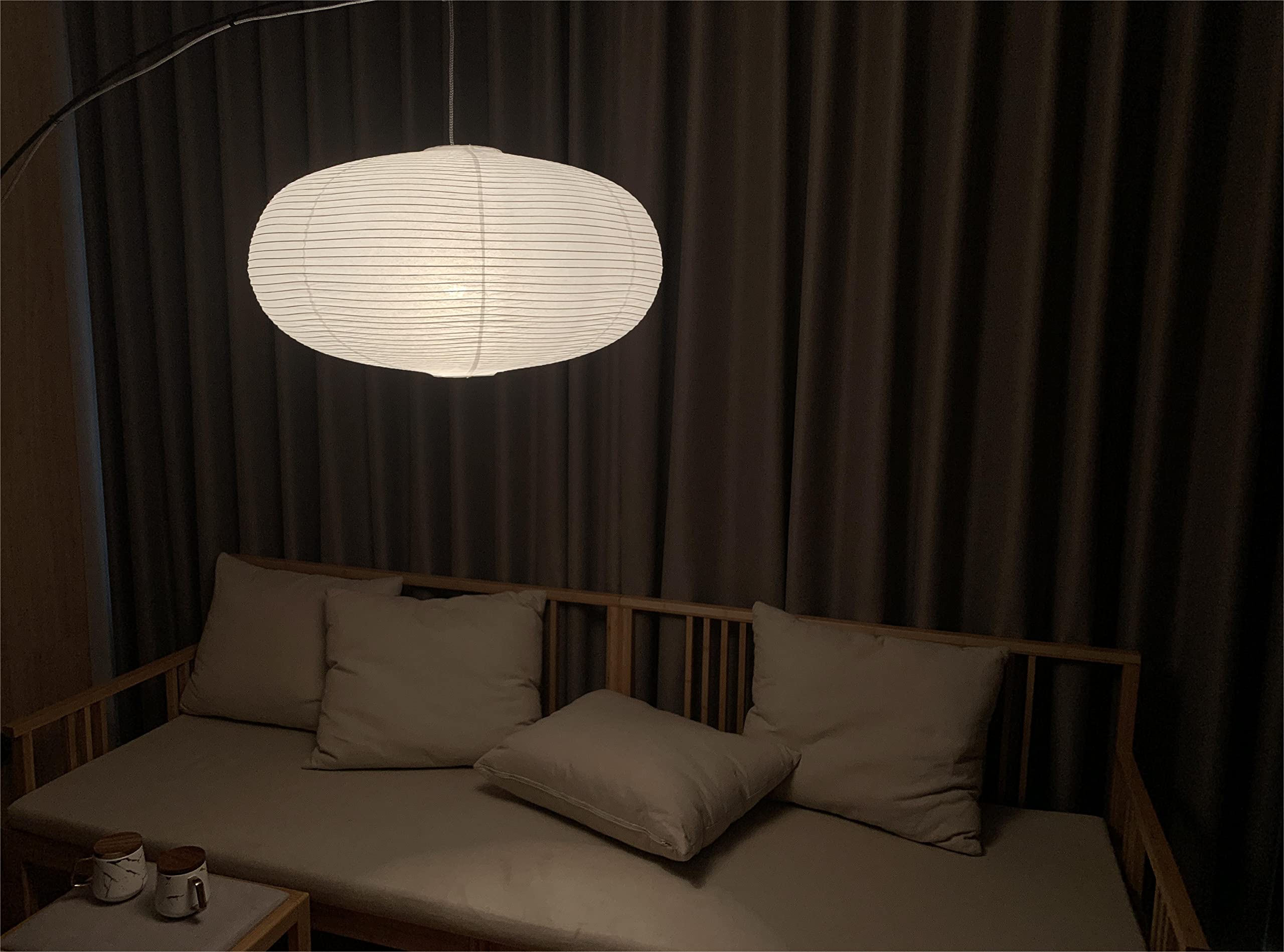 Henjjras living room ambience with lantern shade and warm glow