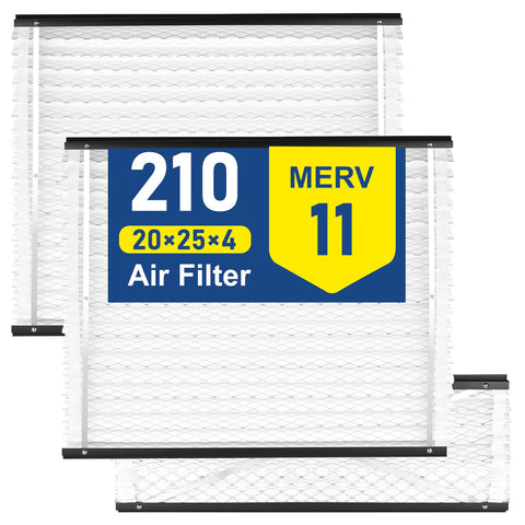 Henmfely 210 replacement filter front view showing Aprilaire compatibility for better airflow.