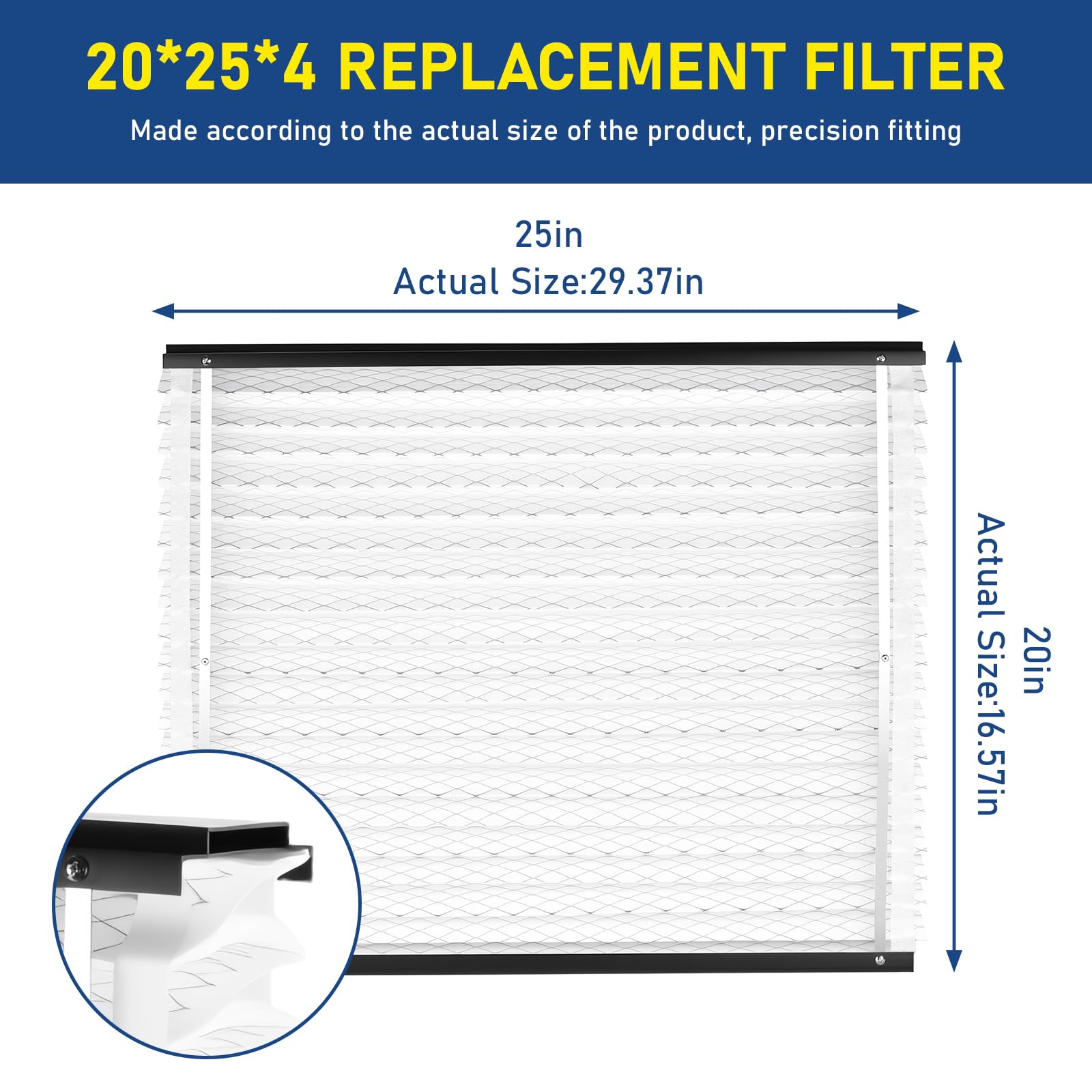 Henmfely 210 replacement filter label detail for easy identification and selection.