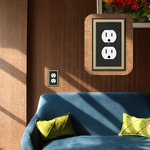 Henne Bery pearled frame duplex wall plate suits modern outlets.