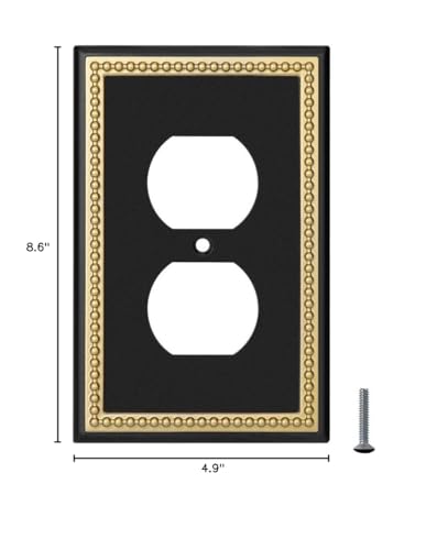 Henne Bery pearled-frame plate in room setting complements dark gold accents.