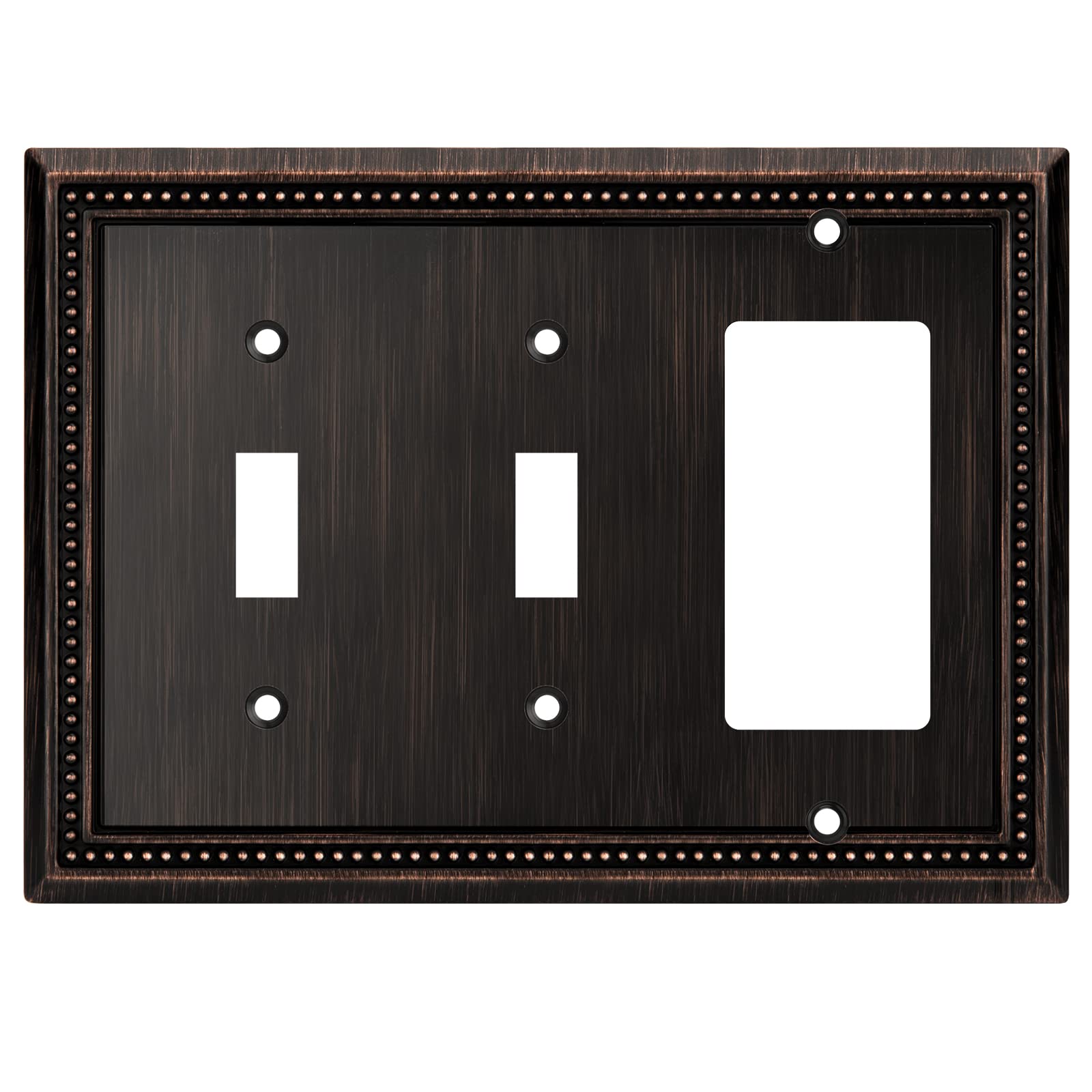 Henne Bery Sunken Pearls wall plate with aged bronze finish for durable, decorative switches and outlets