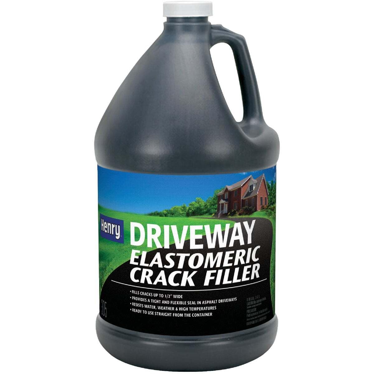 Henry Driveway Elastomeric Emulsion Crack Filler cured surface with a smooth seal