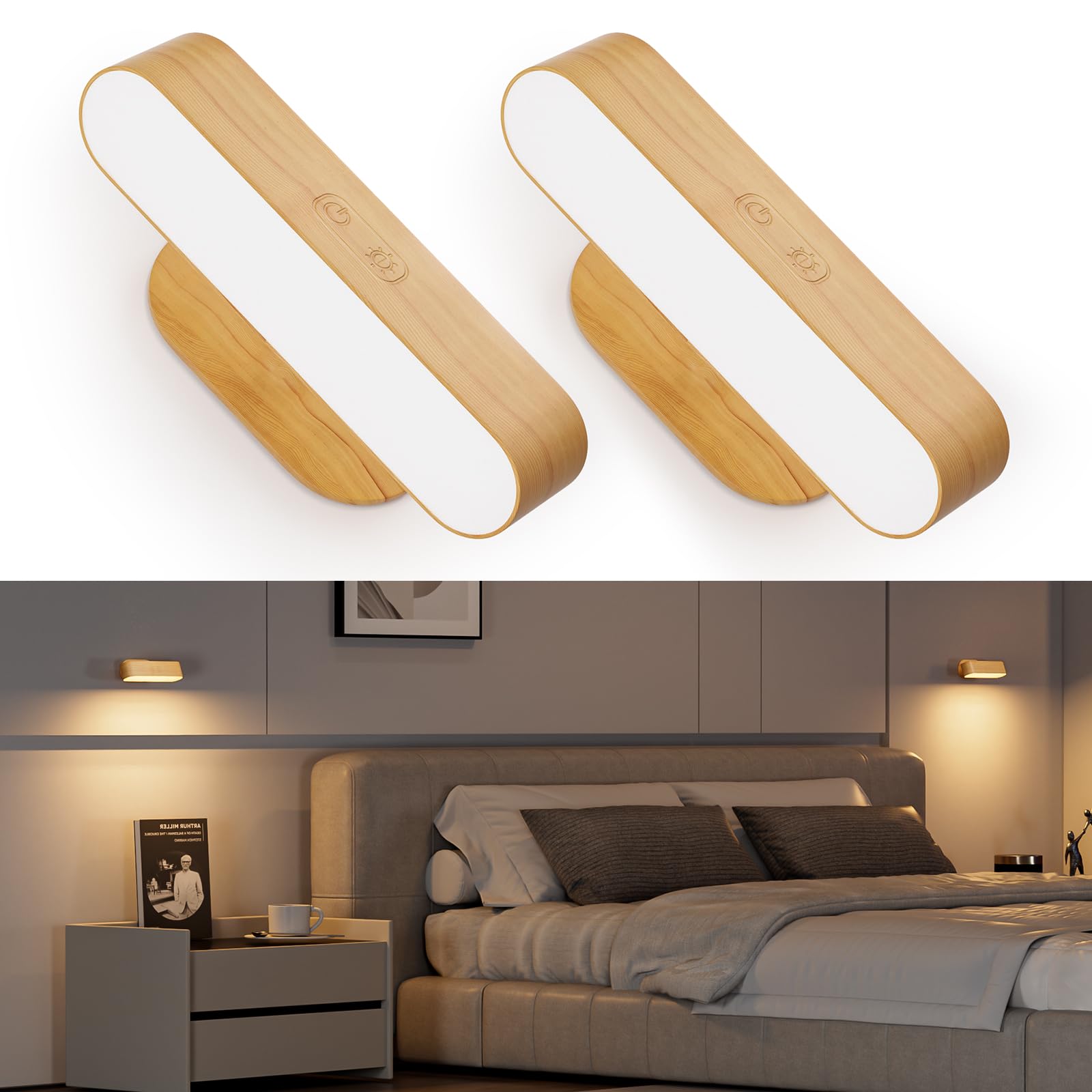 Hensam battery wall sconce mounted on wall for easy installation
