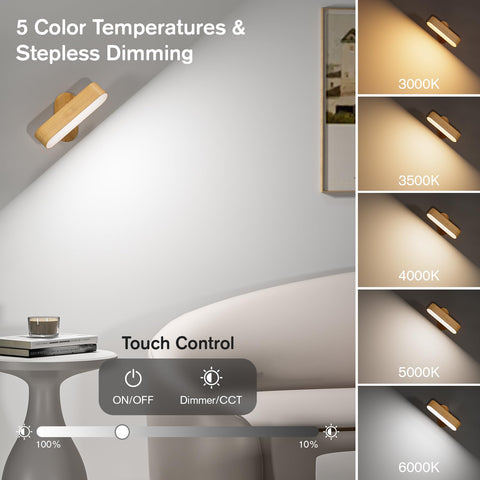 Hensam sconce with 360° rotatable head for adjustable illumination