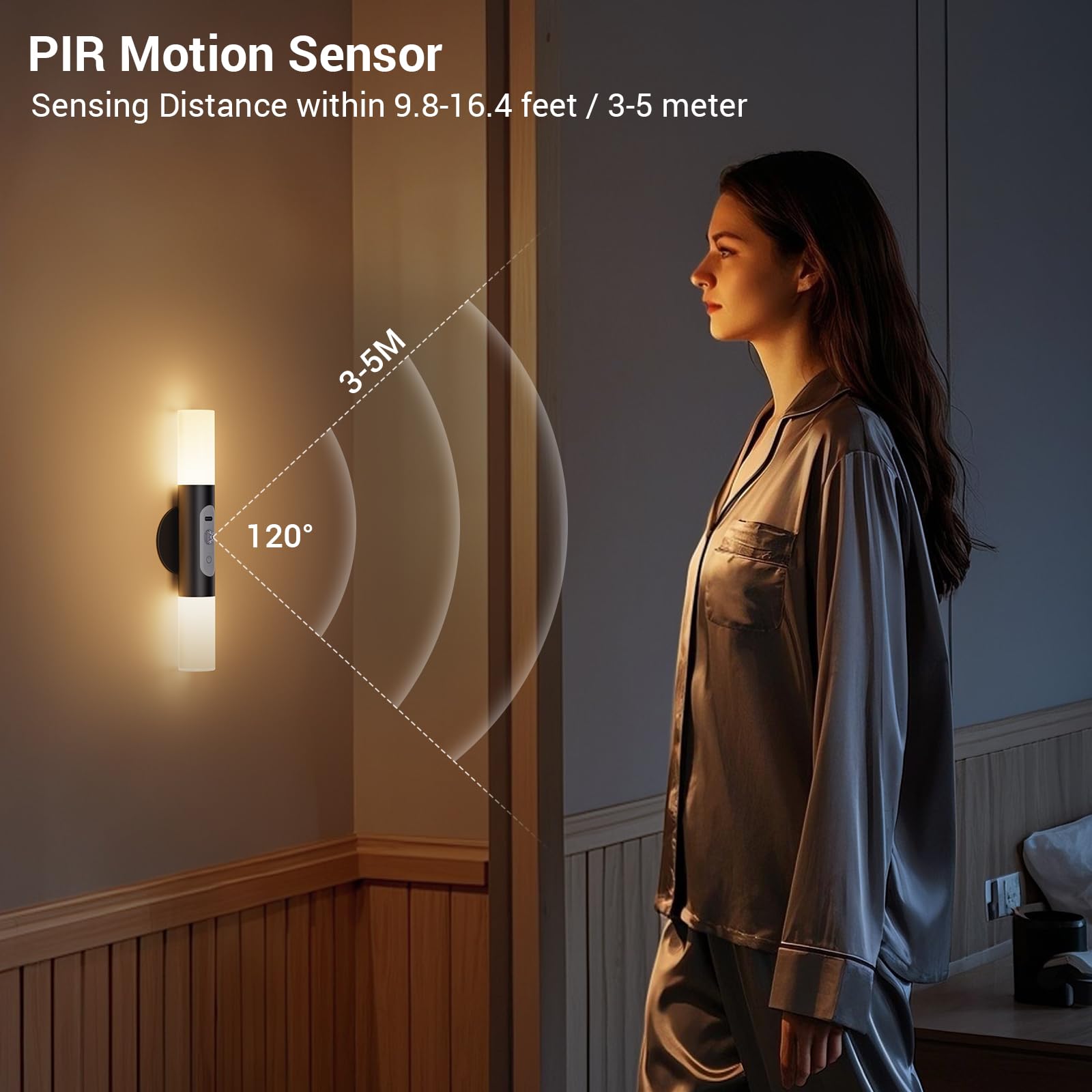 Hensam wall light with remote and touch controls for easy brightness and color temperature adjustments