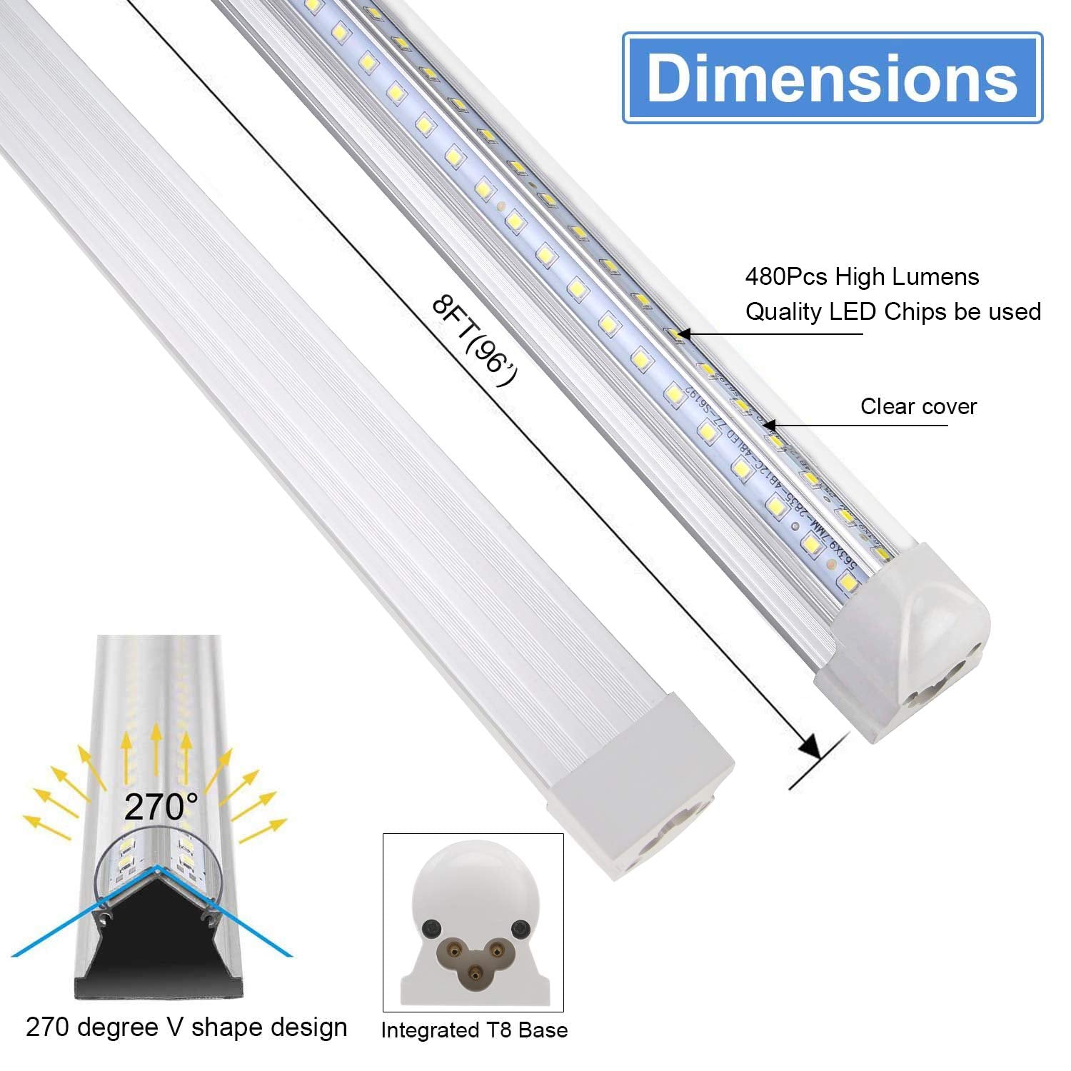 Henwsi V-shape 270-degree illumination brightening dark corners