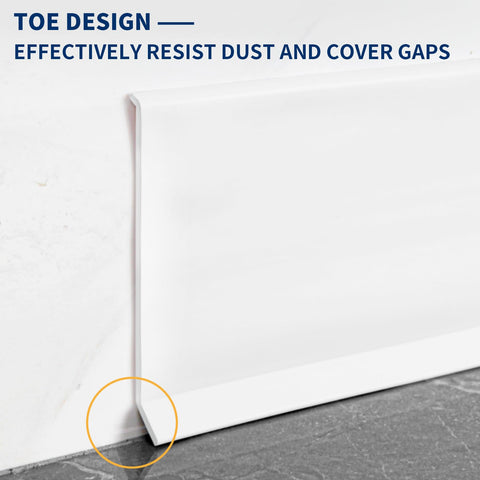 Heonay baseboard molding at a corner demonstrates flexible fit around edges