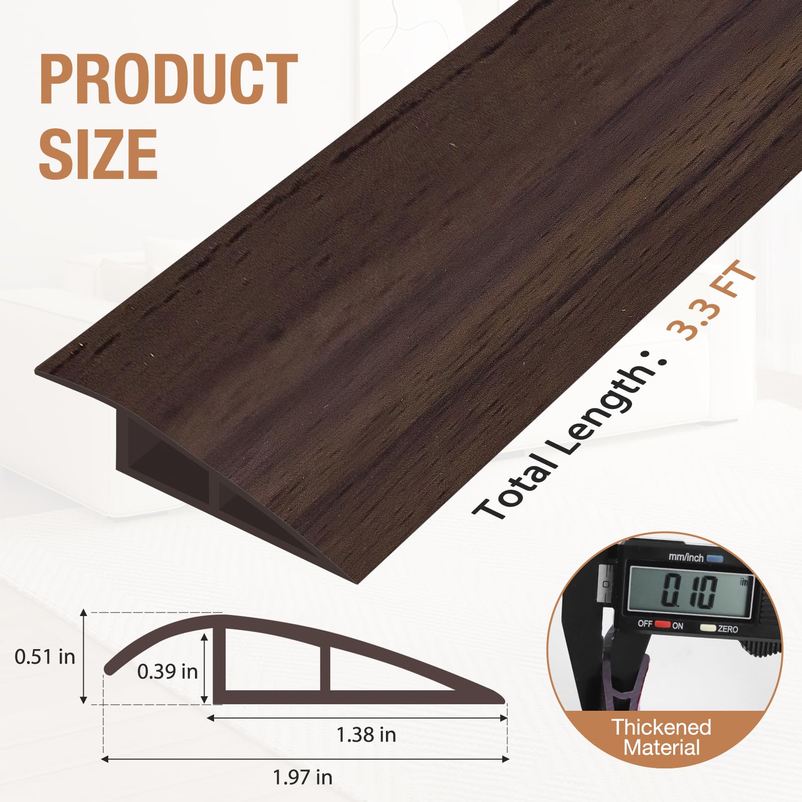 Heonay self-adhesive floor reducer supports carpet-laminate transitions
